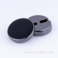 white color plain enamel buttons